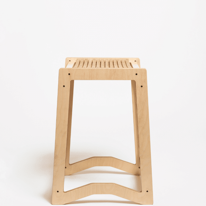 HEX 62 wooden high stool - Image 2