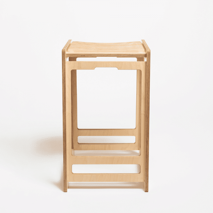 HEX 62 wooden high stool - Image 3