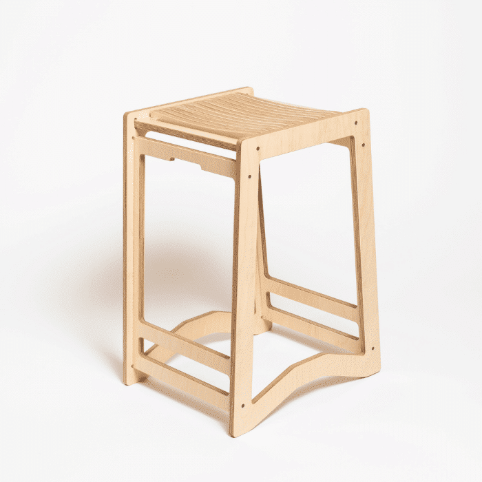HEX 62 wooden high stool - Image 4