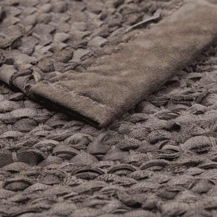 Brown leather Rug – Bild 2