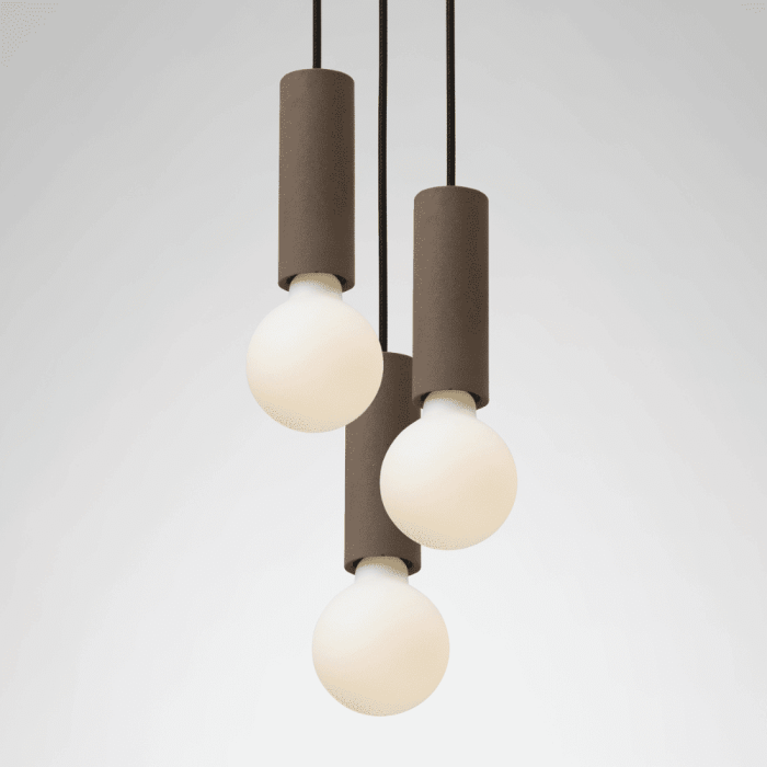 lámpara-de-techo-colgante-ila-trio-marron-platodesign-ekohunters-sostenibilidad-diseño-ecológico-sostenible