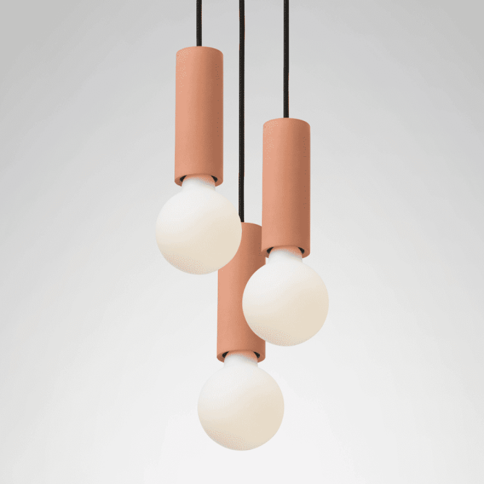 lámpara-de-techo-colgante-ila-trio-salmon-platodesign-ekohunters-sostenibilidad-diseño-ecológico-sostenible