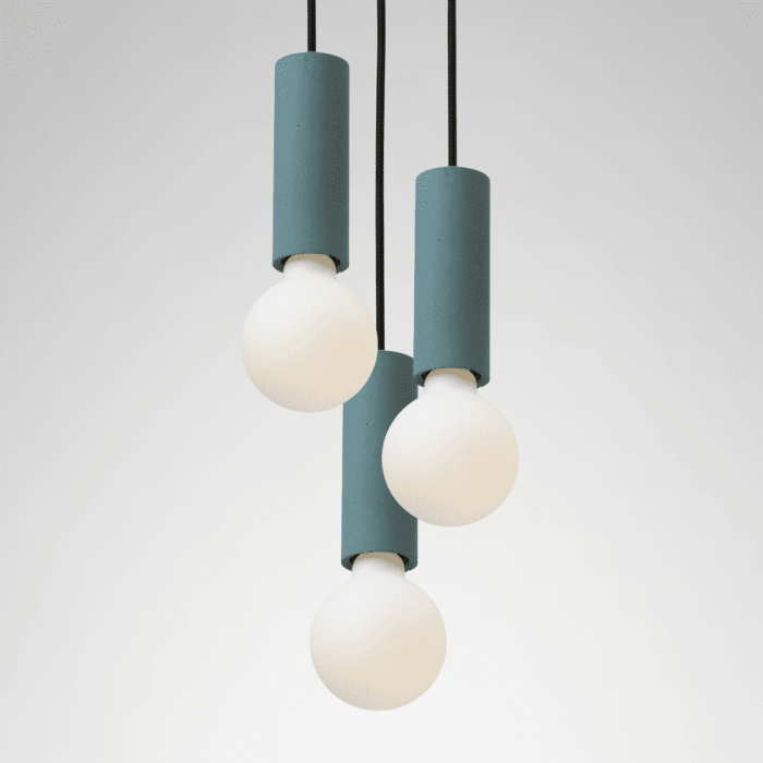 lámpara-de-techo-colgante-ila-trio-verde-turquesa-platodesign-ekohunters-sostenibilidad-diseño-ecológico-sostenible