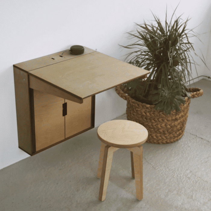 Escritorio compacto Folden marrón 60cm - Imagen 6